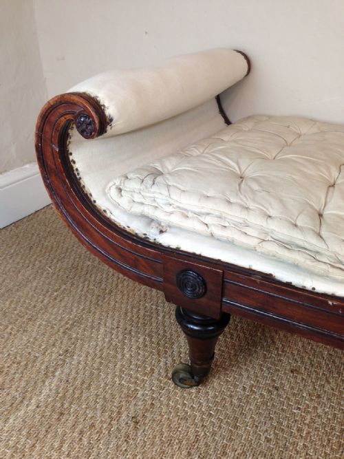 fig 1. A Regency mahogany chaise longue c 1820