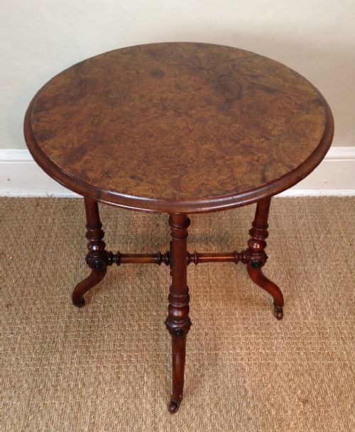 A Victorian Burr Walnut Table Attributed to Gillows C 1860