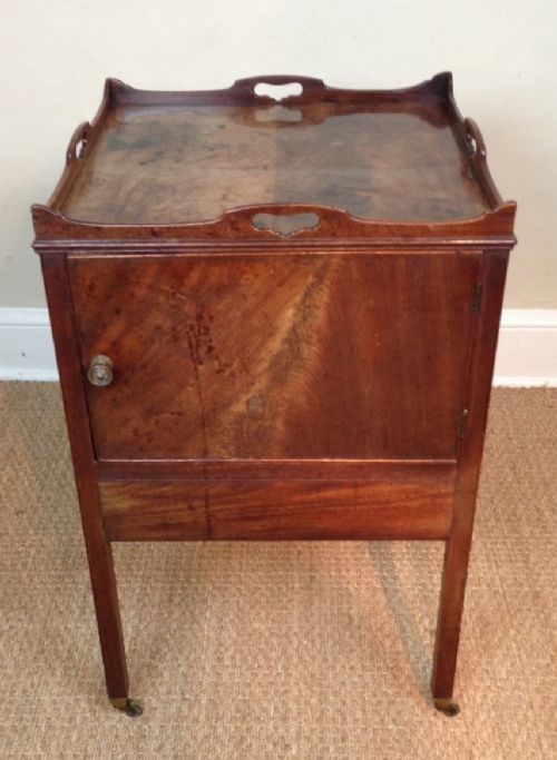 A George III Mahogany  Bedside Table C 1780