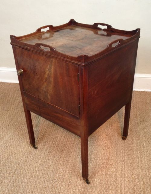 fig 1. A George III mahogany bedside table c 1780