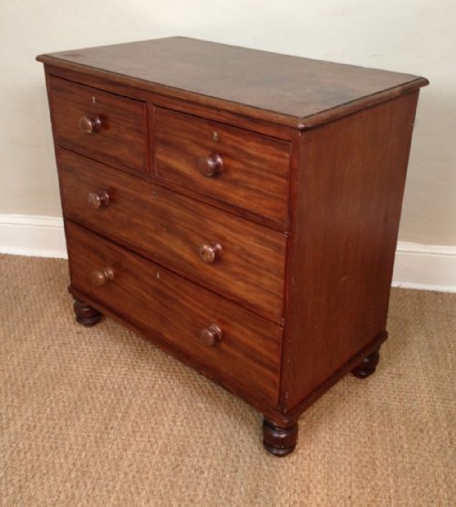 fig 1. A small William IV mahogany chest of drawers c 1835
