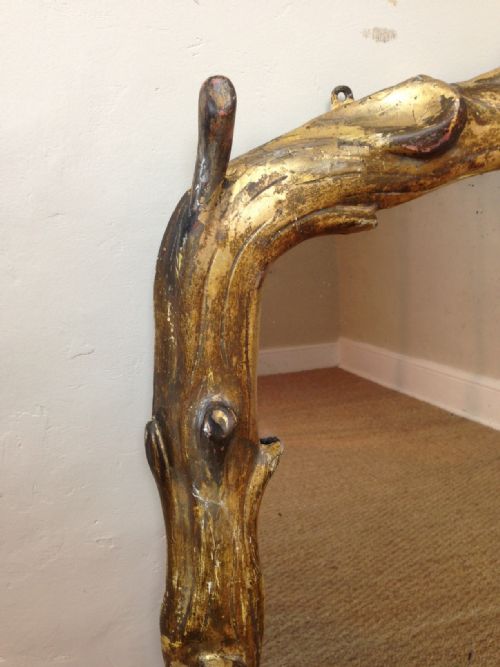 fig 1. A Victorian naturalistic gilt overmantel mirror c 1865