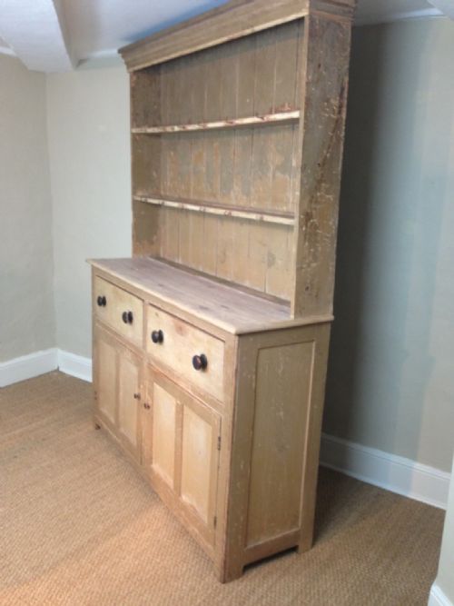 fig 1. A Somerset painted dresser c 1860 with original painted decoration.