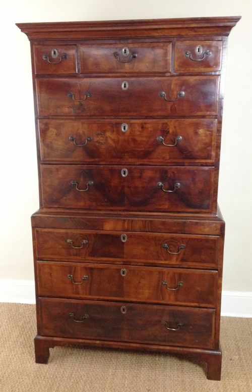 A George 11 Walnut Chest on Chest C 1730