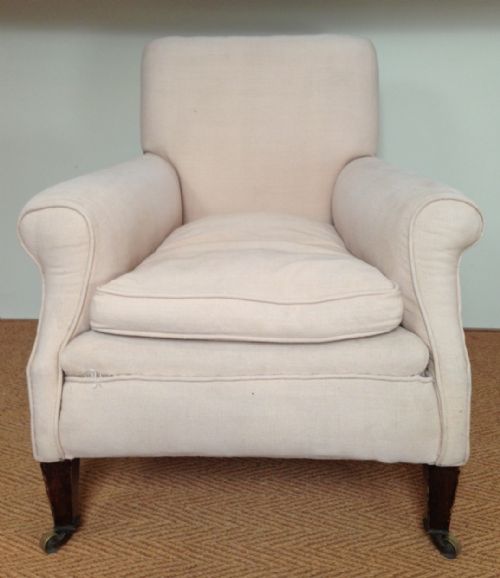 fig 1. An Edwardian mahogany Howard style armchair c 1910