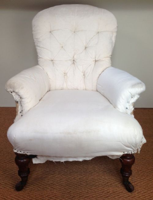 fig 1. An early Victorian walnut bergere chair c 1865 by Hindleys