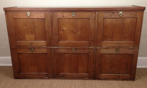 A Victorian Pine and Mahogany Storage Cabinet C 1890