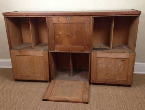 fig 1. A Victorian pine and mahogany storage cabinet c 1890