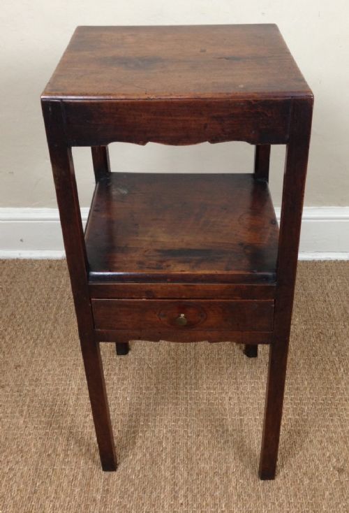A George 111 Mahogany 2 Tier Bedside Table C 1800