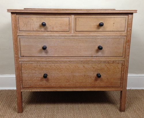 A Fine Heals Oak and Ebony Strung Chest C 1920