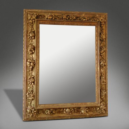 fig 1. An enormous English Gilt Baroque Style Mirror c 1840
