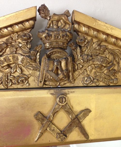 fig 1. A William 1V gilt wood Masonic mirror c 1835 