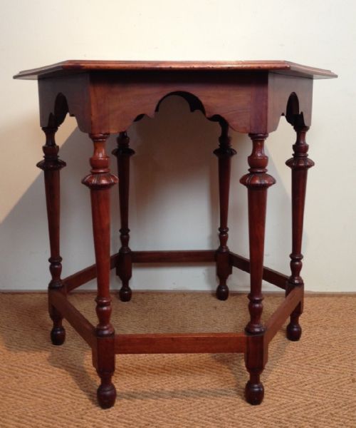 An Edwardian Walnut Lamp Table Attributed to Wylie and Lochhead C 1910