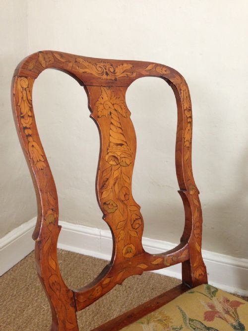 fig 1. A set of four Dutch marquetry chairs c 1790