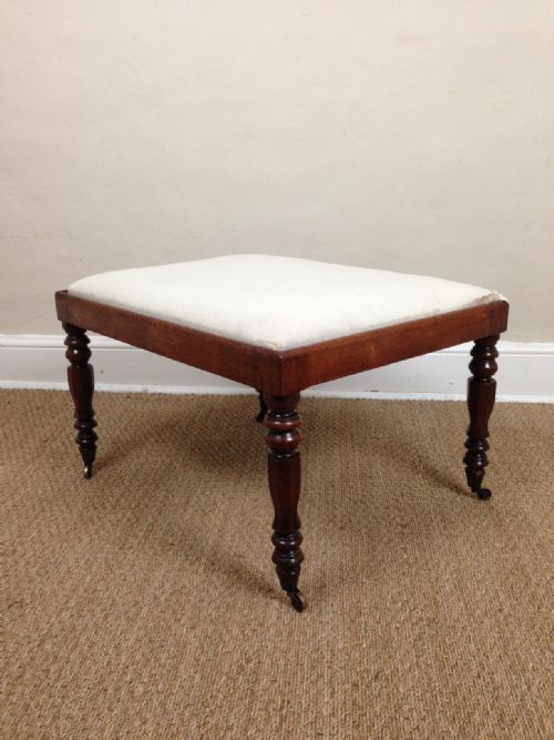 A Large Victorian Rosewood Stool C 1840