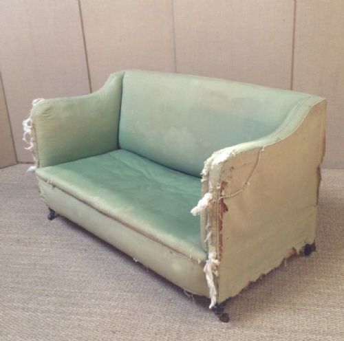fig 1. A late Victorian mahogany sofa for re upholstery c 1900