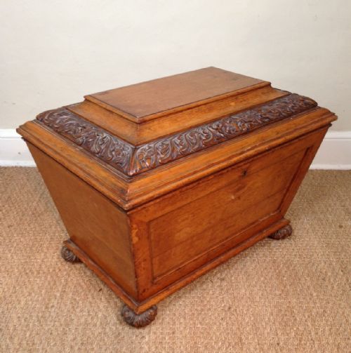A Victorian Oak Wine Cooler C 1850