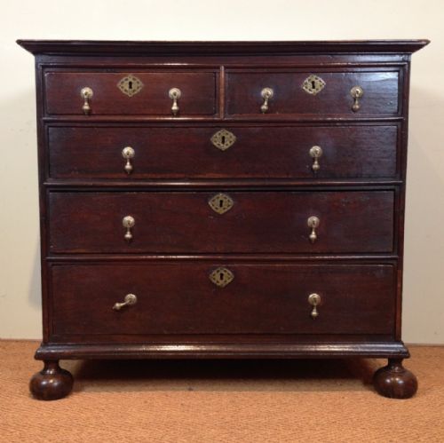 A William and Mary Oak Chest of Drawers C 1700