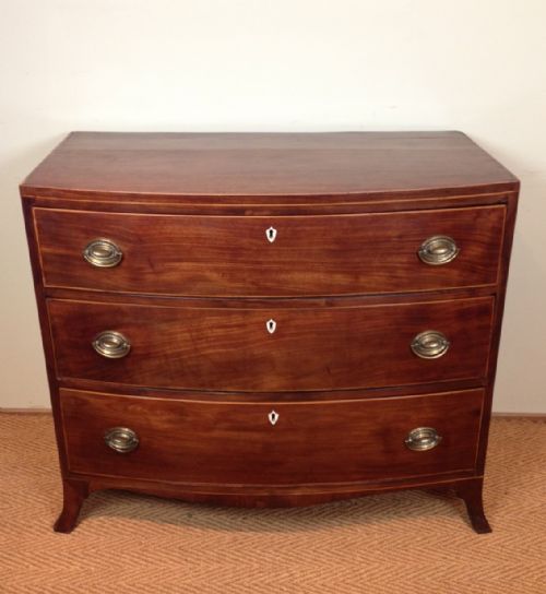 A George 111 Mahogany Bowfront Chest of Drawers C 1810