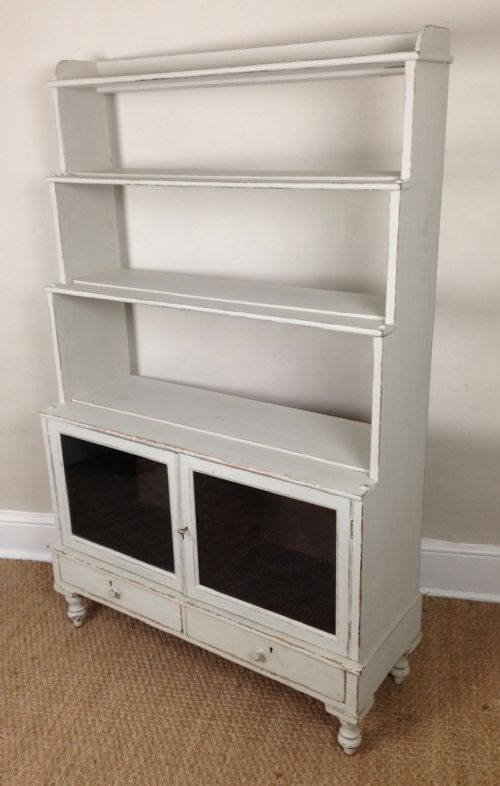 A Late Regency Painted Waterfall Bookcase C 1830