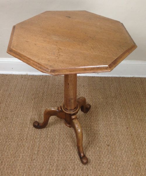 A Victorian Honey Oak Tripod Table C 1860