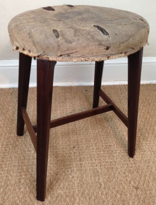 A Hepplewhite Period Mahogany Oval Stool C 1790