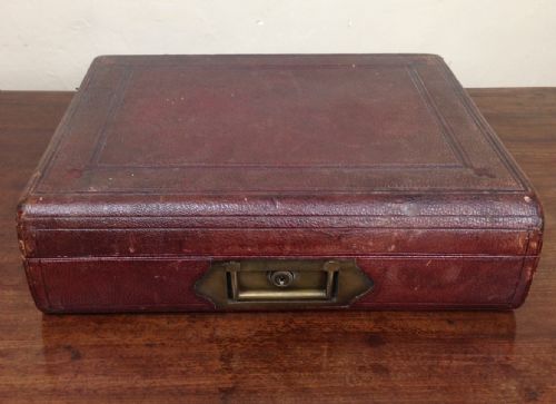 A Victorian Morocco Leather Writing Box C 1880