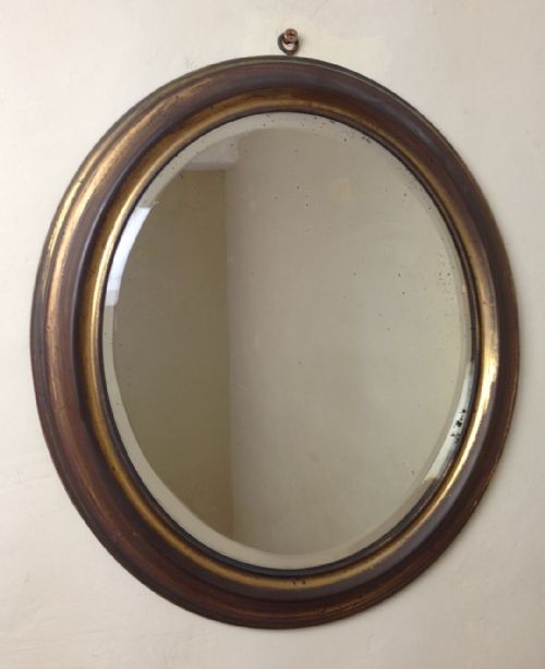 A Victorian Brass Oval Mirror C 1880