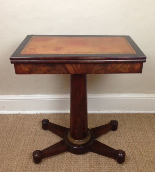 A Rare Small Charles X French Mahogany Card Table C 1830
