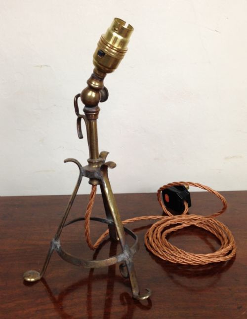 A Late Victorian Benson Type Adjustable Pullman Desk Lamp C 1900