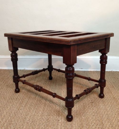An Aesthetic Movement Mahogany Luggage Rack C 1880