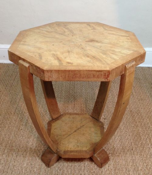 An Art Deco Walnut Octagonal Table C 1930