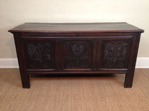 A Charles 11 West Country Oak Coffer C 1680