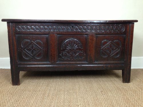 A Charles 11 Oak Coffer C 1680