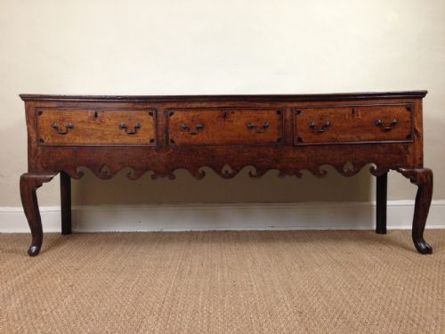 A Large Mid 18th C Oak Borders Dresser C 1760