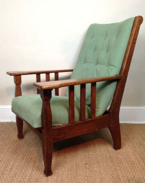 An Arts and Crafts Oak Armchair C 1900