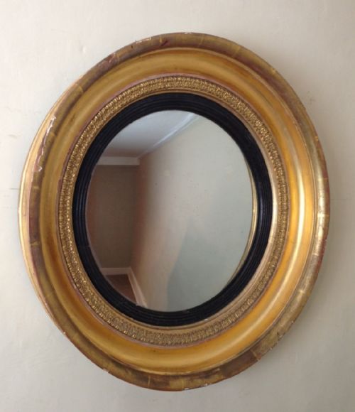 A Regency Convex Mirror C 1820 of Good Size