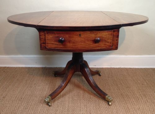 A George III Mahogany Oval Drum Pembroke Table C 1800