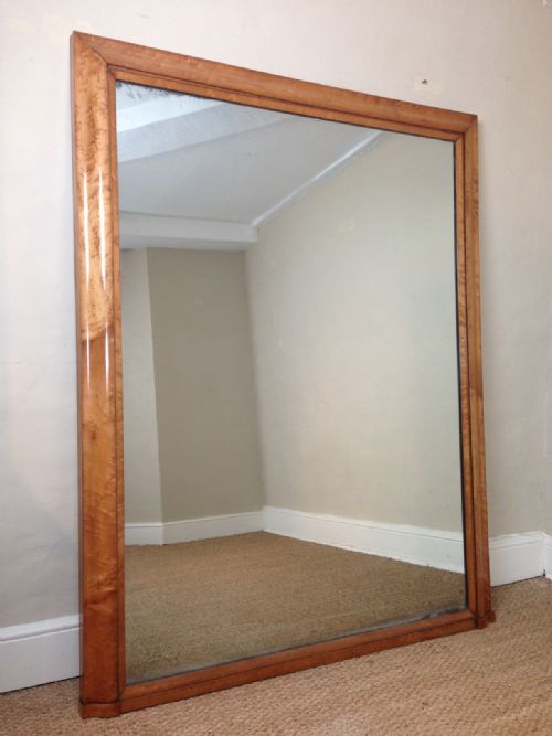 A Large Victorian Maple Over Mantel Mirror C 1840