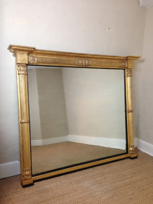 A Large Regency Gilt Over Mantel Mirror C 1820