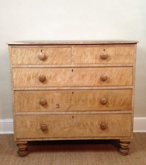 A Mid 19th West Country Painted Pine Chest of Drawers C 1860