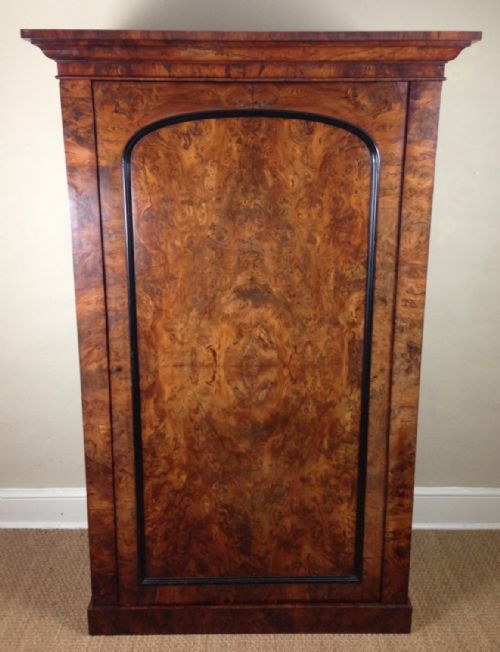 A Rare Mid 19th C Yew Wood Cupboard or Wardrobe Attributed to Holland and Sons.