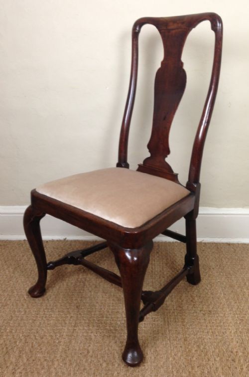 A George 1 Red Walnut Side Chair C 1720