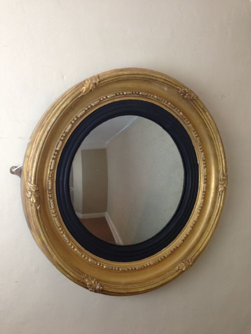 A Regency Gilt Convex Mirror C 1820