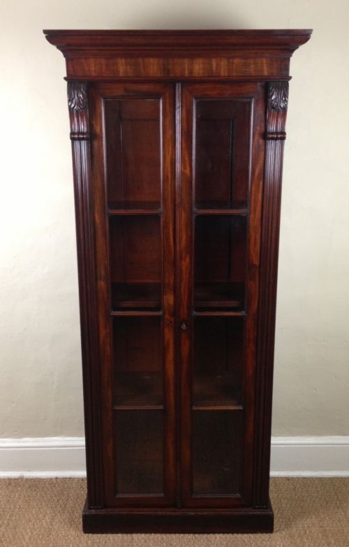 An Early Victorian Standing Glazed Bookcase C 1840 in the Style of Gillow