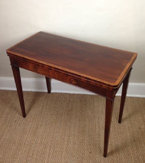 A George 111 Mahogany Card Table C 1800
