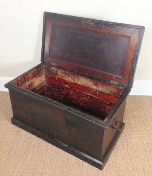 A Victorian Painted Pine Workmans Box C 1880