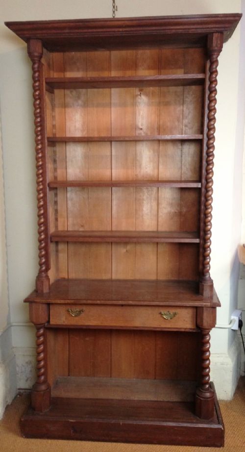 A Victorian Oak Open Bookcase C 1880