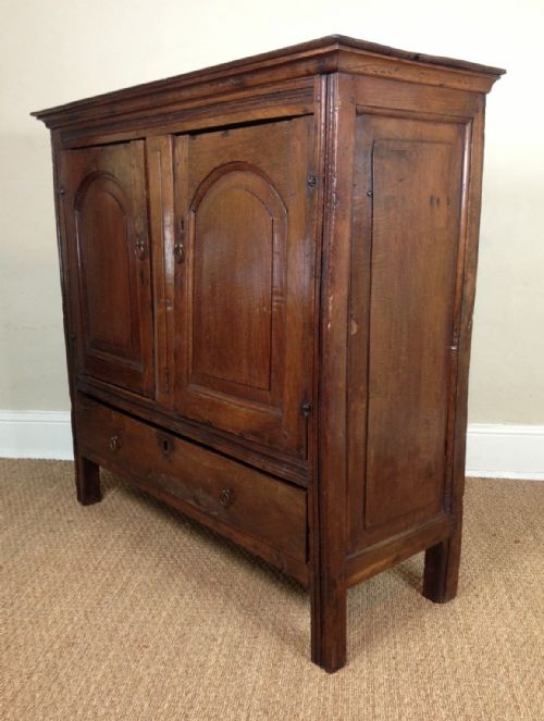 A Queen Anne Welsh Oak Cupboard C 1710