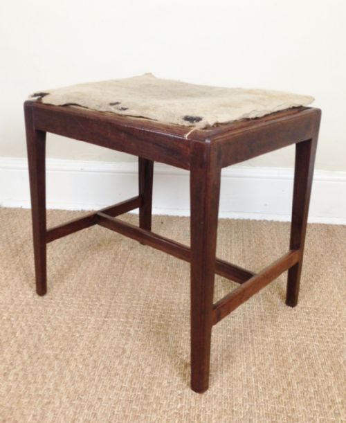 A George 111 Mahogany Rectangular Stool C 1790